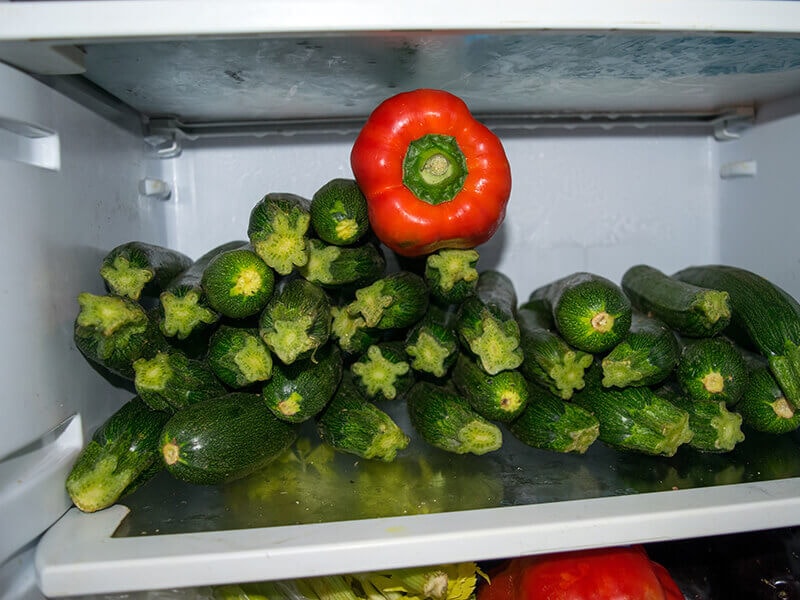 Zucchini in The Fridge