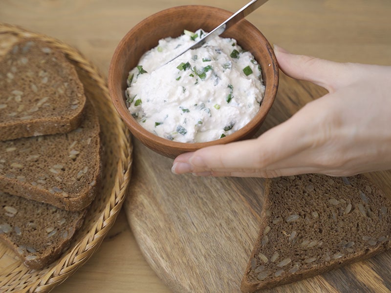 Spreading Cream Cheese Scallions