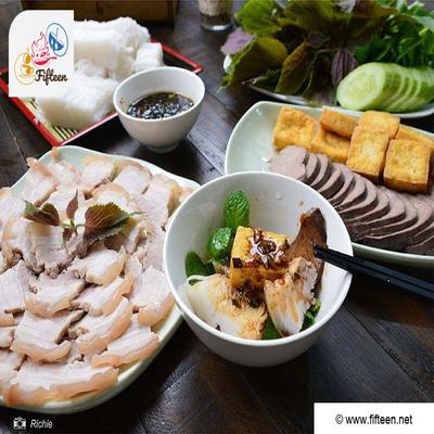 Vietnamese Vermicelli With Fried Tofu And Fermented Shrimp Paste