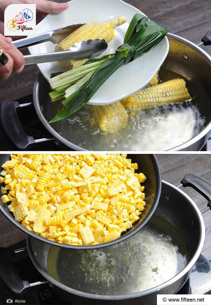 Remove The Corn Cobs And Leaves