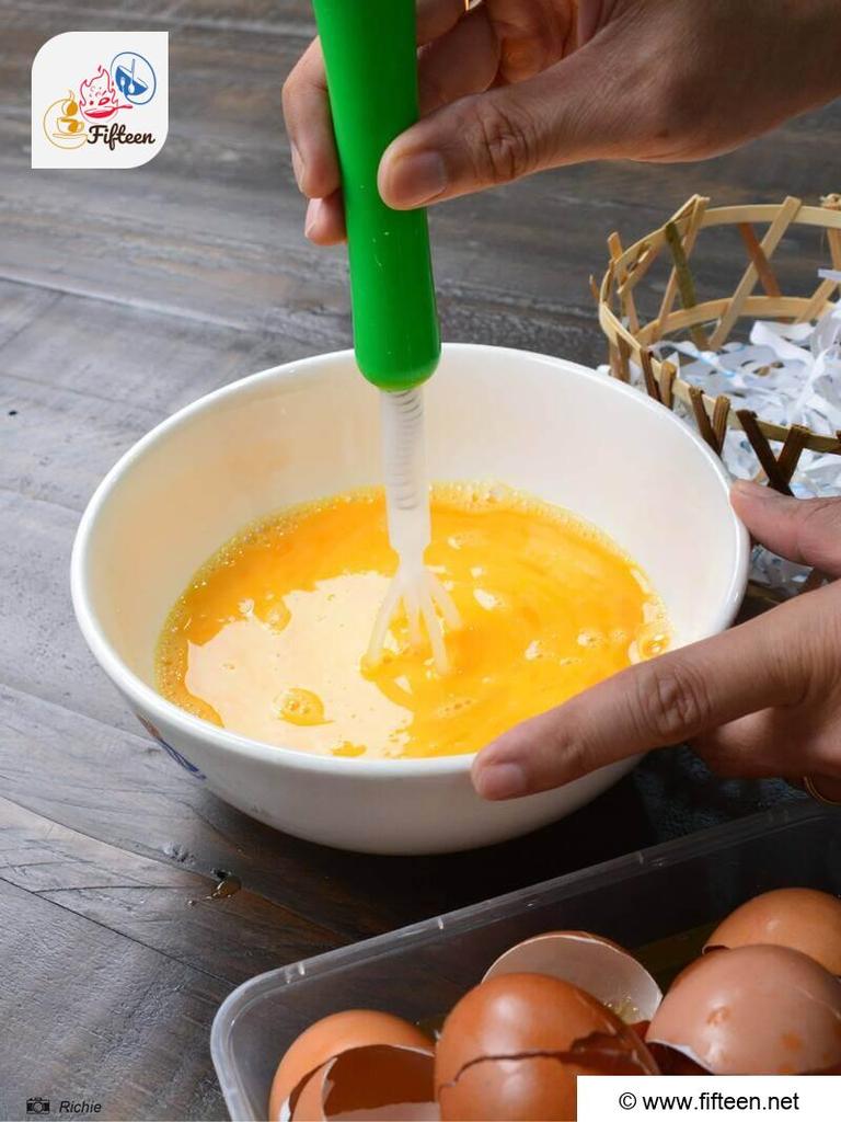 Use A Whisk To Mix The Egg