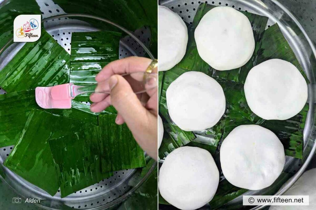 Banh It Man Step 7 Steam the Dumpling