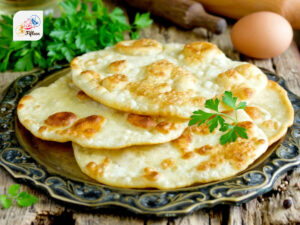 Kazakh Bread and Dough Shelpek Flatbread